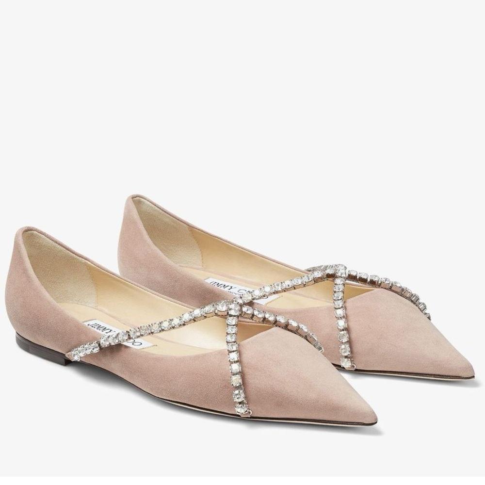 Jimmy Choo suede Genevi Flat